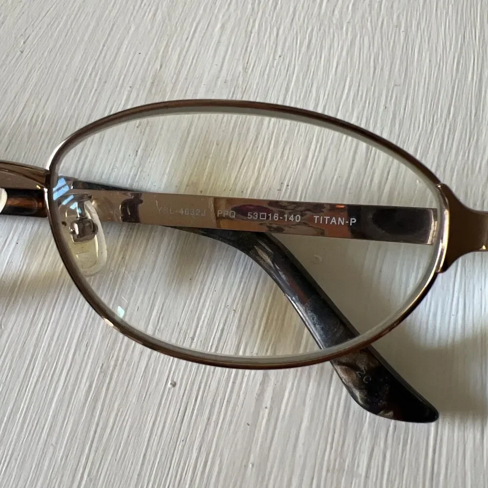 Yves Saint Laurent YSL 4632J Eyeglass Frame 53 16 140 Titanium Rose Gold VTG